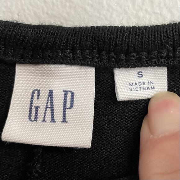 GAP Dress Women Size Small Black Swing Long Sleeve Basic Staple A Line Preppy - Picture 5 of 7